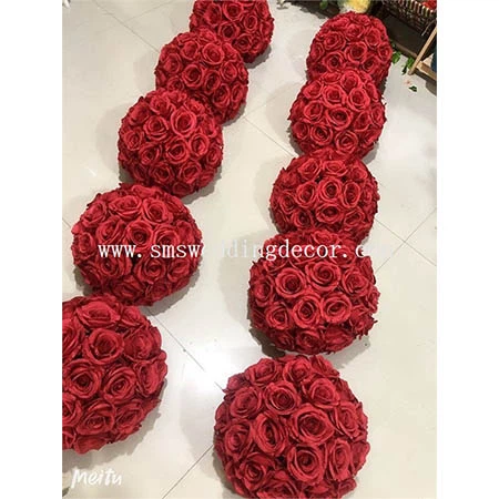 red silk flower centerpieces(001)