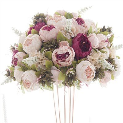 Bunga Sutera Peony Tiruan Vintaj